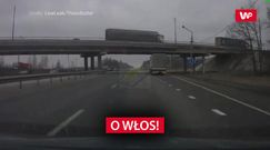 O włos! Nagranie z autostrady w Rosji