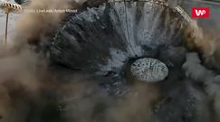 Wypadek podczas rozbiórki. Nagranie z drona