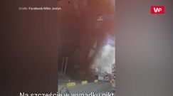 Eksplozja papierni. Wszystko nagrał kierowca ciężarówki