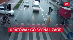 Uratował go sygnalizator. Groźna kolizja w Ełku