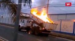 Paląca wywrotka. Coś poszło nie tak