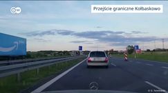 Sytuacja na polsko-niemieckiej granicy. Nagranie z kamery samochodowej