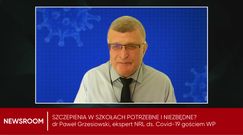 Kontrowersje wokół szczepień w szkołach. Dr Grzesiowski o słowach małopolskiej kurator: Zupełne nieporozumienie