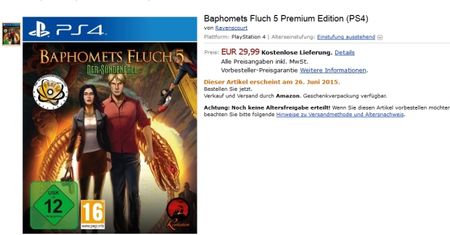 Wygląda na to, że latem Broken Sword 5 trafi na PS4