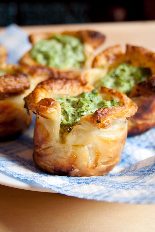 Puff Pastry Spinach Cups