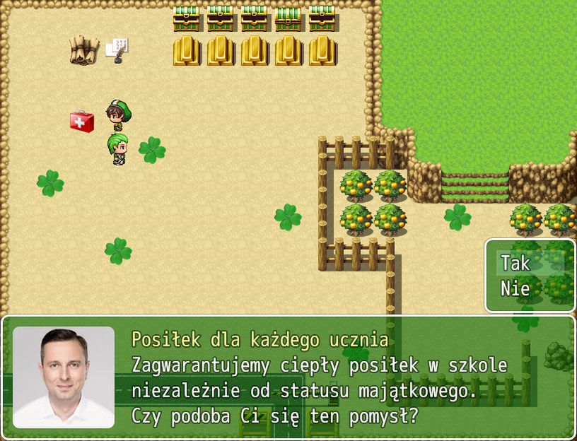 Screen z gry "Graj w nowe PSL" 