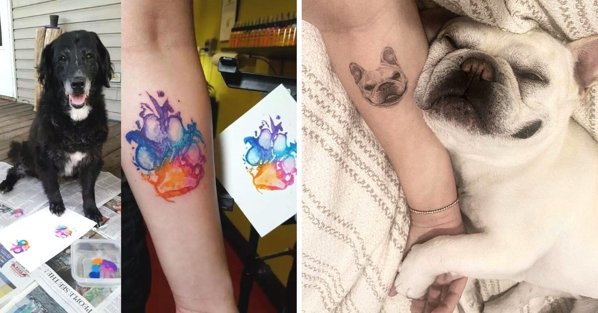 32 tatuaże, które zdradzają, kto jest największym psiarzem. Powstały z miłości do czworonogów