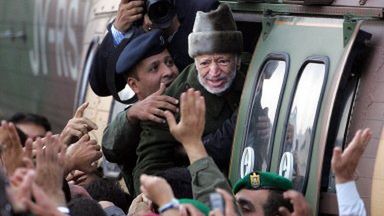 Arafat przed odlotem