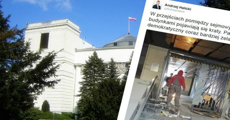 W budynku Sejmu montują kraty. "Zachowujecie się jak małpy w ZOO"