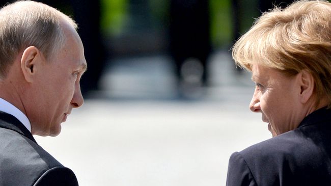 Angela Merkel i Władimir Putin w Moskwie
