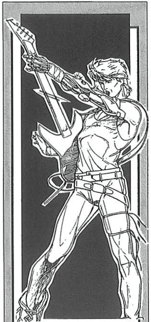 Johnny Silverhand, ok. 1988. Ilustracja z podręcznika Cyberpunk 2020 wyd. Talsorian Games 