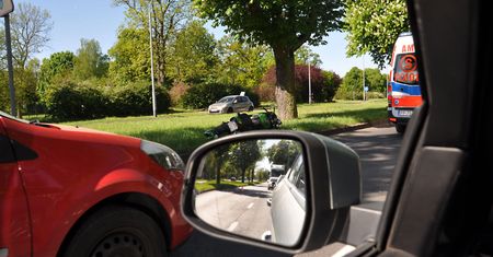 Wypadek z udziałem samochodu egzaminacyjnego