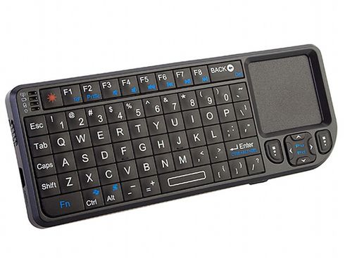 Miniaturowa, bezprzewodowa klawiatura QWERTY z touchpadem