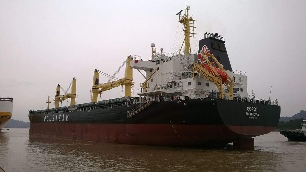 M/s "Sopot" to masowiec przystosowany do transportowania dużych gabarytów.