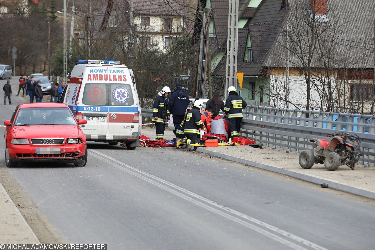 Nie żyje 9-latek, który wjechał quadem pod samochód