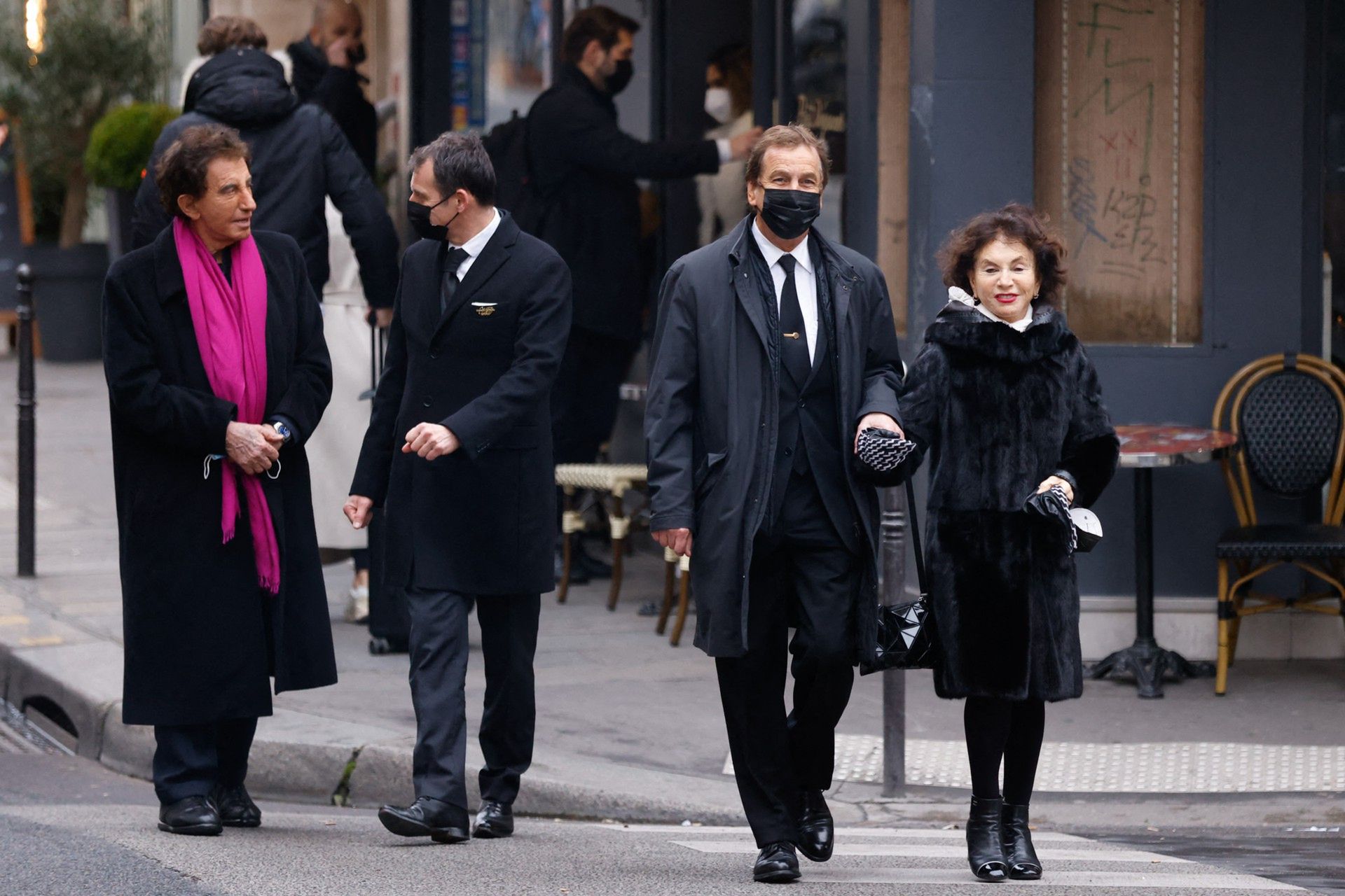 Jack Lang i Monique Lang - Pogrzeb Thierry'ego Muglera