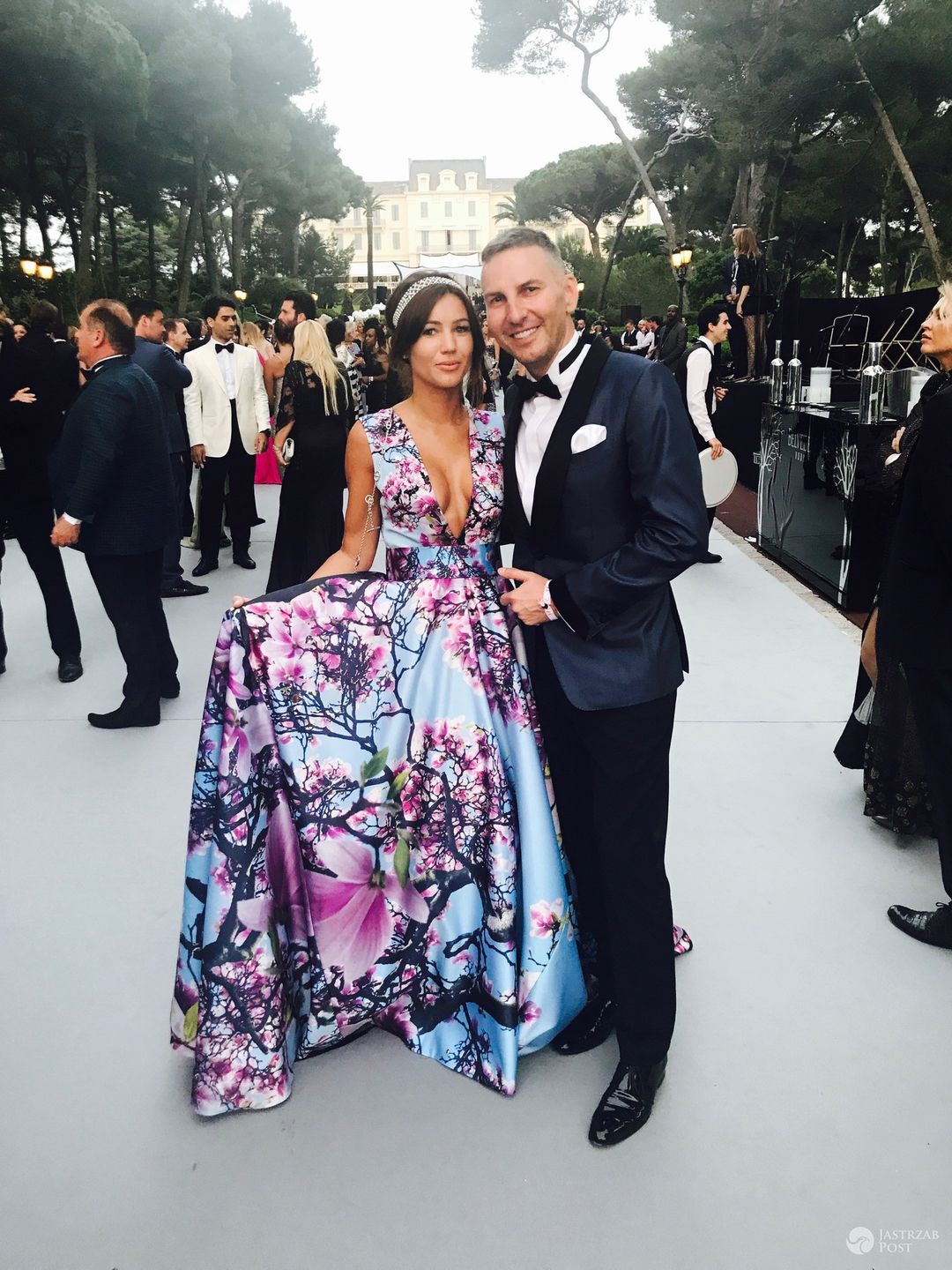 Krzysztof Gojdź i Ola - Gala amfAR w Cannes 2017