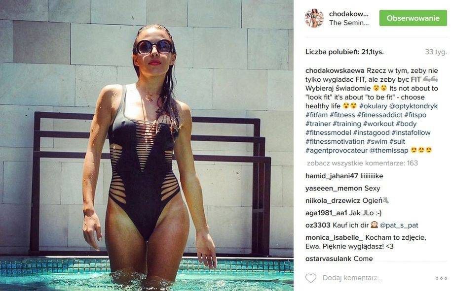 Ewa Chodakowska w kostiumie kąpielowym Agent Provocateur