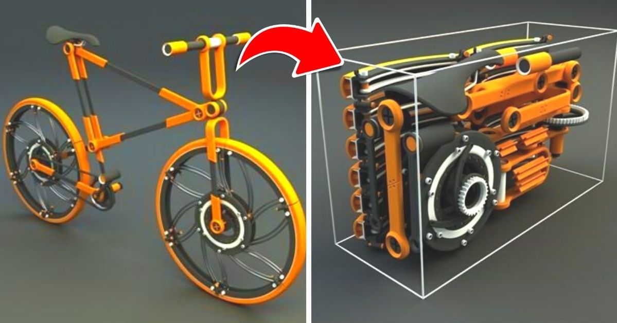 Innovative Folding Bike You Can Easily Fit Inside Your Suitcase. A New Image of Bicycle!