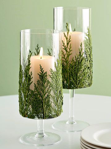 Evergreen Candle Holder