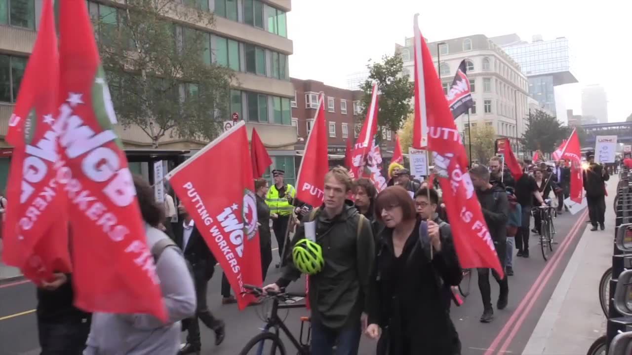 Protest w Londynie przeciwko Uberowi