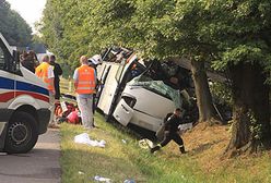 Wypadek autobusu na obwodnicy Garwolina