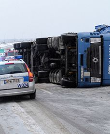 Wypadek tira w Zachodniopomorskiem