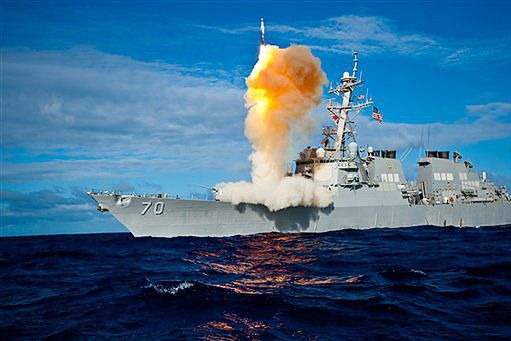 Amerykański statek przechwycił rakietę balistyczną