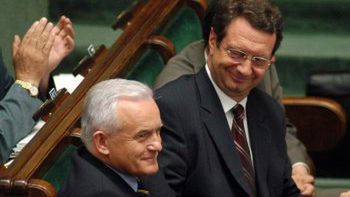 Leszek Miller i Marek Pol chwilę po głosowaniu