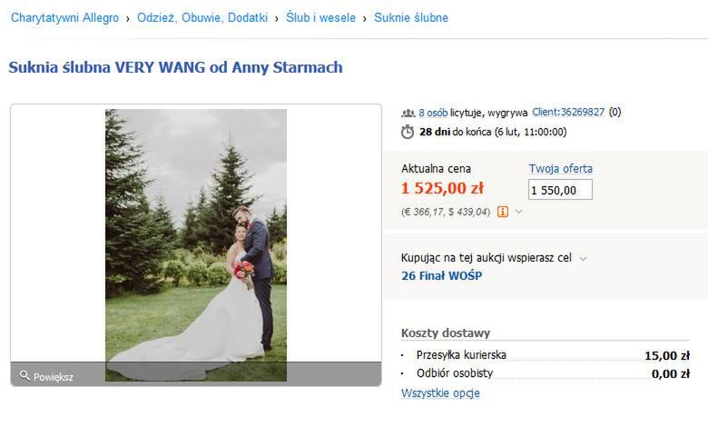 Anna Starmach - Suknia ślubna VERY WANG -Rzeczy od serca 2018