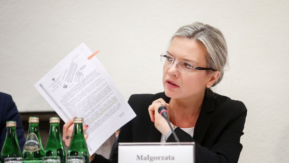 Małgorzata Wassermann podczas przesłuchania Donalda Tuska przez komisję śledczą ds Amber Gold