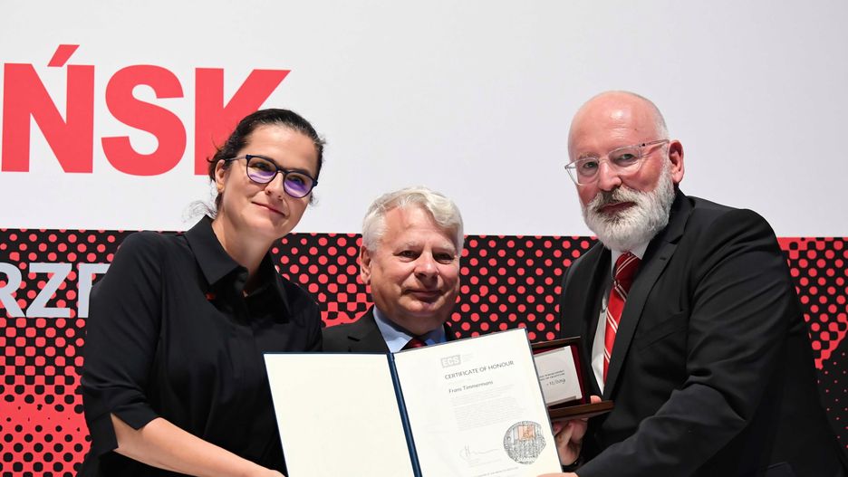 Gdańsk. Frans Timmermans z Medalem Wdzięczności
