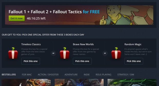 Rozpoczęła się zimowa wyprzedaż na GOG-u. Fallout, Fallout 2 i Fallout Tactics do pobrania za darmo
