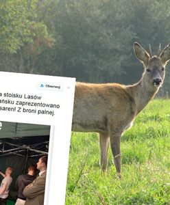 "Symulator zabijania saren". Internauci oburzeni stoiskiem Lasów Państwowych