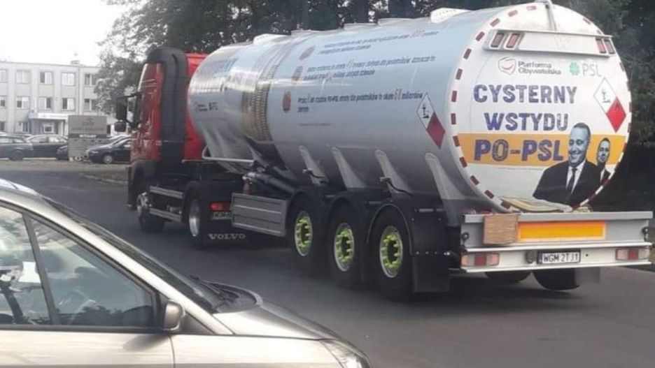 Wybory parlamentarne 2019. PiS wysyła "cysterny wstydu PO-PSL"