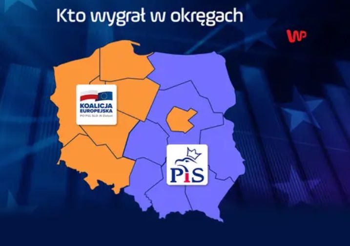 Rozkład głosów w podziale na województwa 