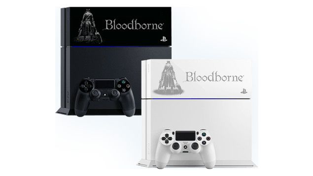 Sony nakleja logo Bloodborne na konso... Nie, chwila, to nie naklejka, tylko model PS4 zaprojektowany z okazji premiery gry