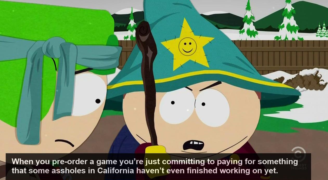 Eric Cartman, bohater serialu "South Park", bezlitośnie podsumował, czym jest dla niego preorder 