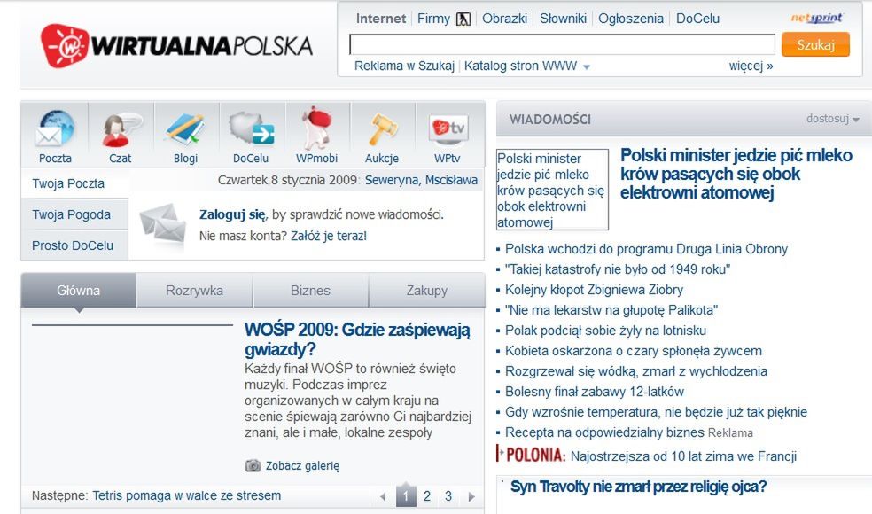 #10YearsChallange: WP.pl w 2009 roku