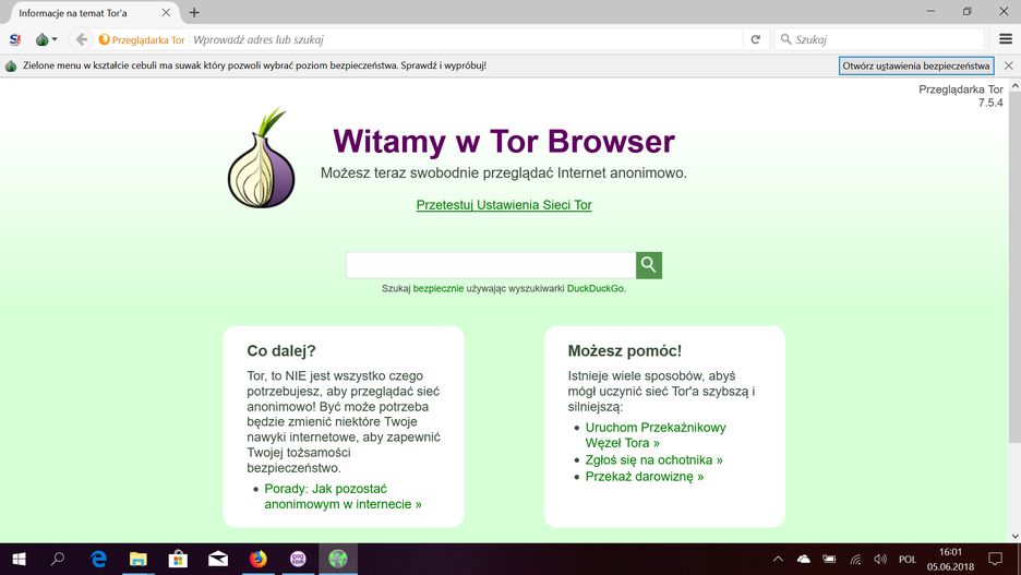 Przeglądarka Tor.