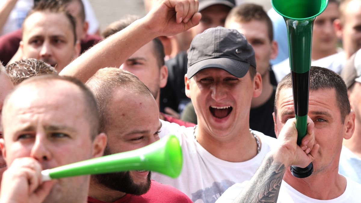 Protest przed siedzibą Polskiej Grupy Górniczej.