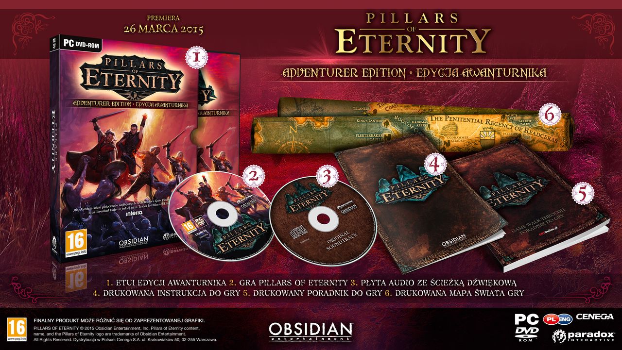 Pudełkową wersję Pillars of Eternity kupimy w limitowanej Edycji Awanturnika
