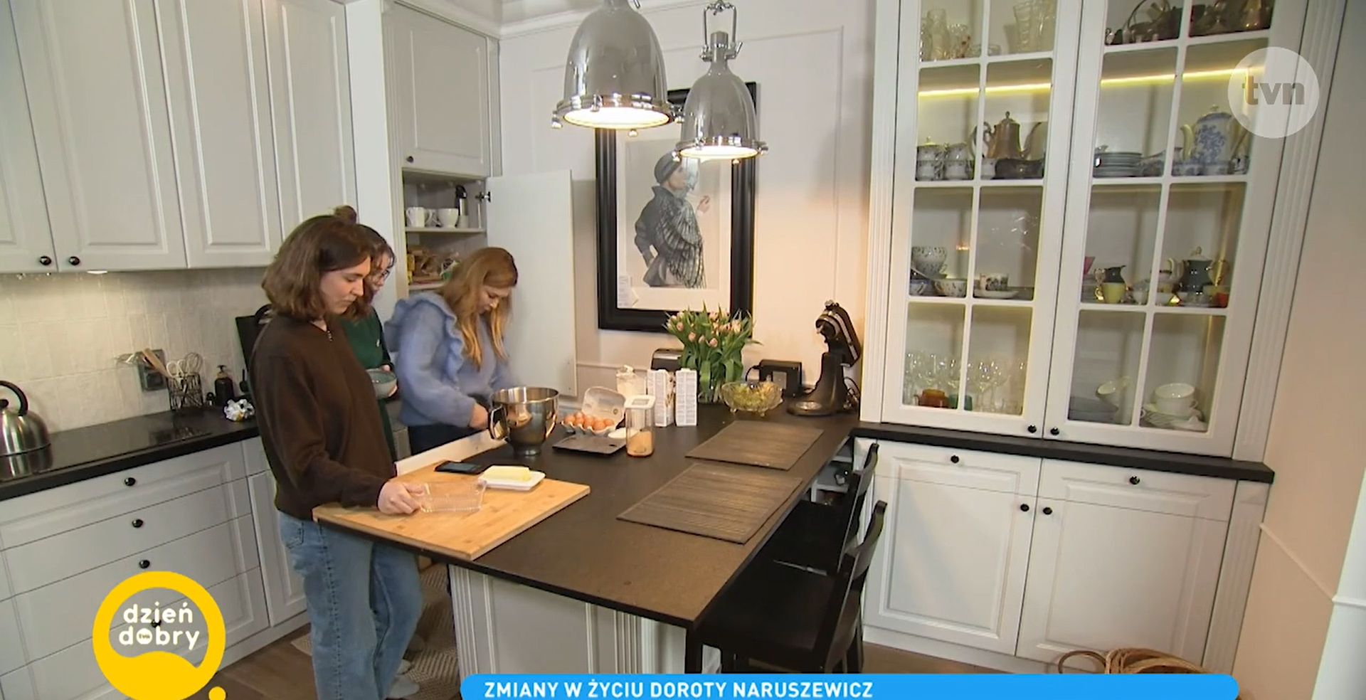 Dorota Naruszewicz z córkami w Dzień Dobry TVN