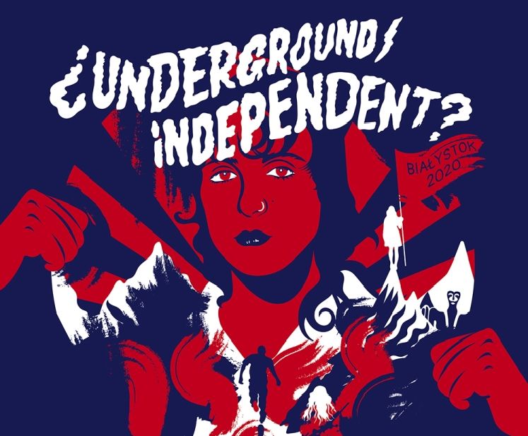 Plakat 20. edycji festiwalu Underground/Independent w Białymstoku. 