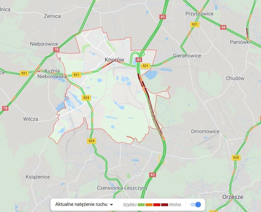 Knurów. Wypadek na A1. TIR z węglem wywrócił się po zderzeniu z autem. Dziecko trafiło do szpitala