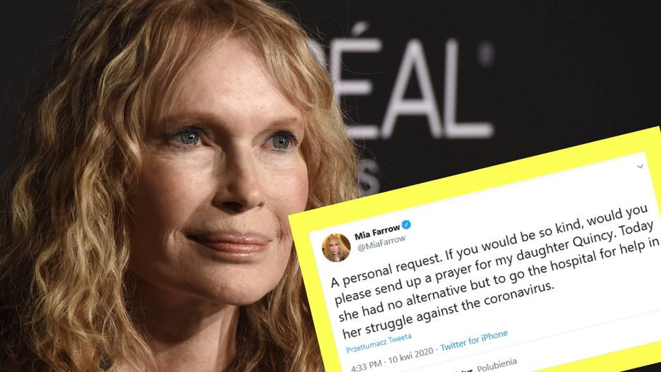 Mia Farrow poinformowała, że jej córka trafiła do szpitala. Powodem jest COVID-19