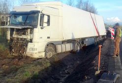 Polski kierowca celowo przekroczył czas pracy i zasnął. Obudził się w rowie