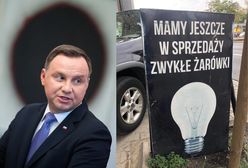 Andrzej Duda nie może kupić zwykłej żarówki. Tymczasem w Warszawie...