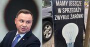 Andrzej Duda nie może kupić zwykłej żarówki. Tymczasem w Warszawie...
