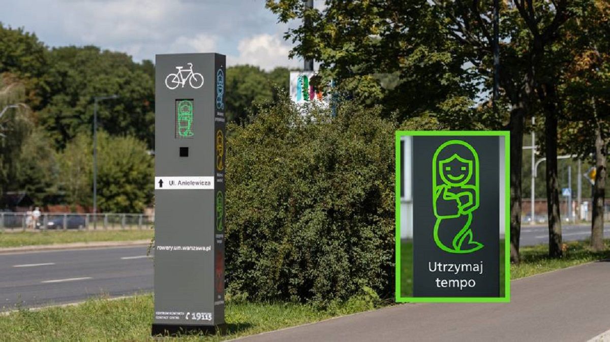 W Warszawie zainstalowano pierwszy totem rowerowy